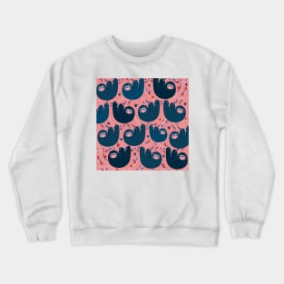 Blue sloths pattern Crewneck Sweatshirt